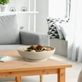 thumbnail image 3 of Large Decorative Bowl,Modern Fruit Bowl for Kitchen Counter,Handicraft Decorative Bowls for Home Decor,Stylish Key Bowl for Entry Table - Artificial Stone Beige, 3 of 7