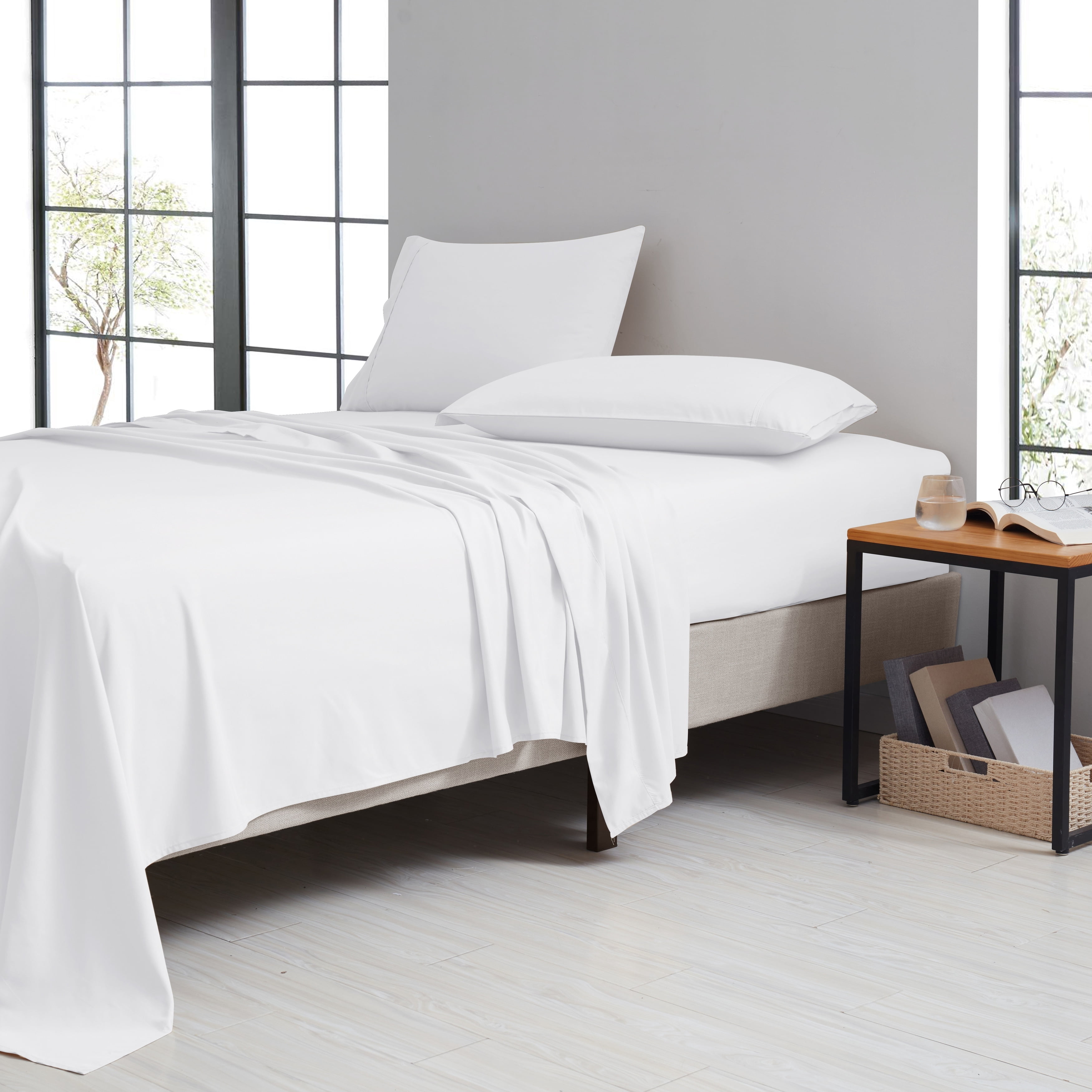 Bamboo Comfort  King Size Bamboo Luxury Solid Sheet Set, Khaki - 4 Piece