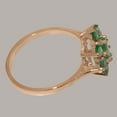 thumbnail image 4 of LBG British Made 10k Rose Gold Natural Emerald Womens Statement Ring - 33 size options - Size 5, 4 of 6