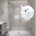 thumbnail image 3 of Flexible Shower Door Side Seal Strip 100 inch Shower Side Sweep for 1/2" Framelss Glass Door, 3 of 6