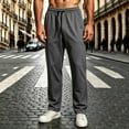 thumbnail image 2 of Mlkoz Mens Pants Summer Breathable Loose Mesh Cool Loose Straight Pants,Gray,XXXL, 2 of 5