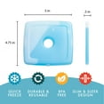 thumbnail image 5 of Cool Coolers by Fit + Fresh Slim Reusable Ice Packs for Lunch Boxes or Coolers, Blue, 4pk., 5 of 9