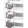 thumbnail image 3 of Correa de reloj de malla de acero inoxidable de liberación rápida de 20 mm L: 21 cm, 3 of 5