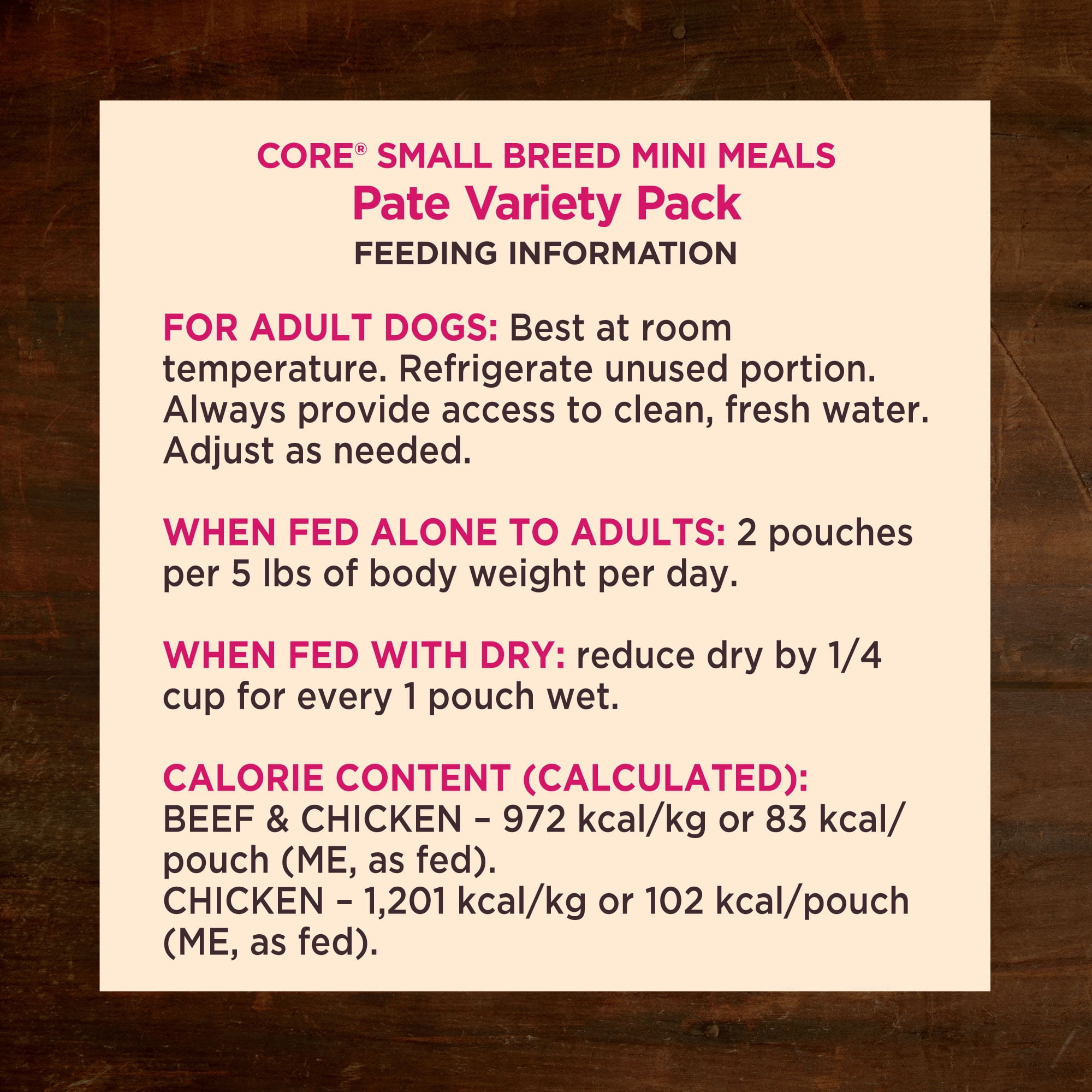 Wellness CORE Small Breed Mini Meals Pate Variety Pack Adult Wet Dog Food, Grain Free, Natural, 3 oz, Pack of 12