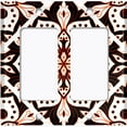 thumbnail image 6 of Metal Light Switch Plate Cover White Red Mandala Flower Tile Pattern MDL029, 6 of 13