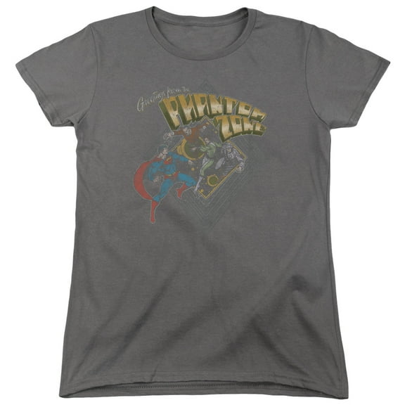 Superman Zod Greetings Women's T-Shirt Charcoal