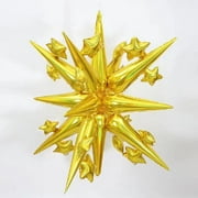 PMU 42 Inch Star Burst Galaxy Gold Mylar Balloon Pkg/25