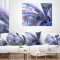 thumbnail image 3 of Designart Bright Blue Fractal Flower Design - Floral Throw Pillow - 16x16, 3 of 4