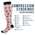 thumbnail image 2 of FORMRS Womens Knee High Socks Casual Long Thick Travel Daily Wear, 1 Pair, Cherries Pattern, 2 of 6