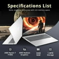 thumbnail image 3 of HP 15.6" FHD IPS Touchscreen Laptop, AMD Ryzen 7 7730U, 32GB RAM, 1.28TB Storage (1TB SSD+288GB Docking Station Set), AMD Radeon Graphics, Numeric Keypad, Windows 11 Pro, Silver, 3 of 9