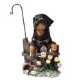 thumbnail image 2 of Estatua de perro, adorno de perro, resina coleccionable, decoración creativa para perros, estatuilla para exteriores, para balcón, césped, jardín, Estilo D, 2 of 8