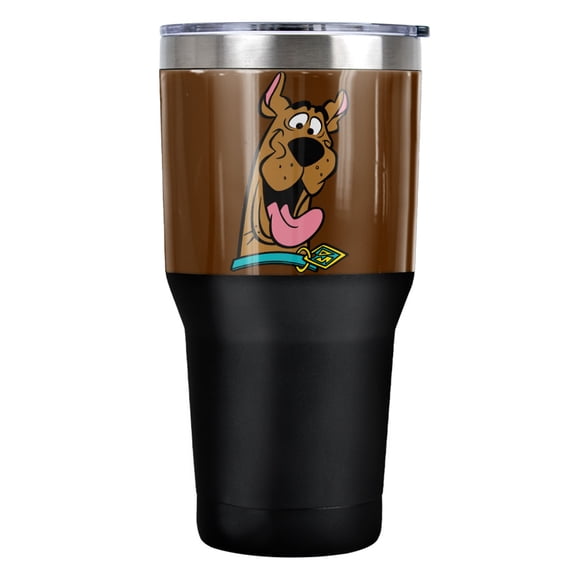 Scooby Doo Scooby Happy Stainless Steel Tumbler 30 oz Coffee Travel Cup, Vacuum Insulated & Double Wall with Leakproof Sliding Lid
