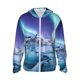 thumbnail image 1 of Balery Night At Lake Aurora 1 Sudadera ligera de manga larga con capucha y protección solar UPF 50+ para hombre y mujer, ideal para pesca y running-3X-Large, 1 of 7
