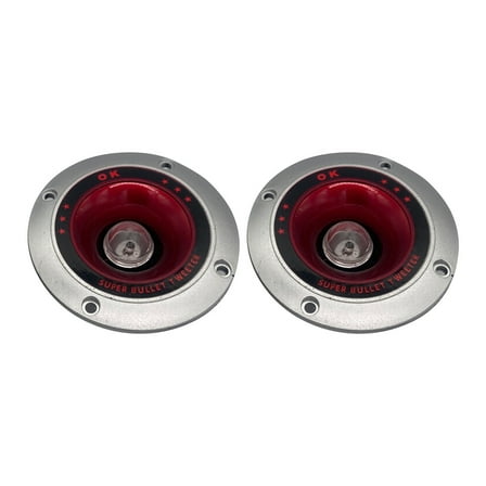 LOLIPPYY 2-Pack Car Speakers with Red and Connectors, Auto Horn Sound Enhancement