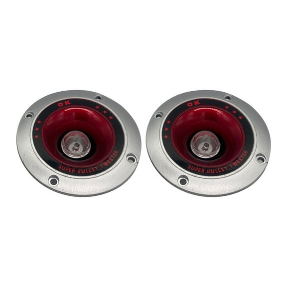 LOLIPPYY 2-Pack Car Speakers with Red and Connectors, Auto Horn Sound Enhancement