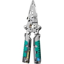 Saker Multi-function Electrician's Pliers Set,Compact All-in-One Wire Stripping Tool with Insulated Handle and Storage Lock, Ideal for Home and Workshop Use (GREEN, 1 PACK)
