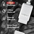 thumbnail image 3 of Sunbeam Extra Long Heated Throw Blanket Ribbed Velvet 4 Heat Settings Auto-Off Brushed Nickel 50 x 70, 3 of 15