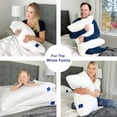 thumbnail image 2 of ACCURATEX Hybrid Pillow for Sleeping, Adjustable Shredded Memory Foam Pillow Core with Fluffy Down Alternative Fill Removable Cotton Cover,for Side,Back,Stomach Sleepers,Queen Size, 2 of 6
