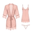 thumbnail image 1 of Gibobby Camisón de satén para mujer Día de San Valentín 2022 ropa interior encaje caliente camisón lencería Sexy 2 piezas mujer ropa dormir pijama Sexy(C,M), 1 of 3
