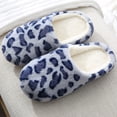thumbnail image 2 of Leopard Fuzzy Slippers for Women Indoor Cozy Memory Foam House Shoes Plush Warm Winter Ladies Bedroom Slip on, 2 of 6