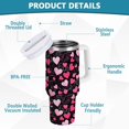 thumbnail image 4 of 30oz Valentine''s Day Heart Stainless Steel Vacuum Insulated Tumbler Superior Drinking Cup with Lid and Straw,Insulated Cup for Water, Iced Tea or Coffee Smoothie 21342899, 4 of 6