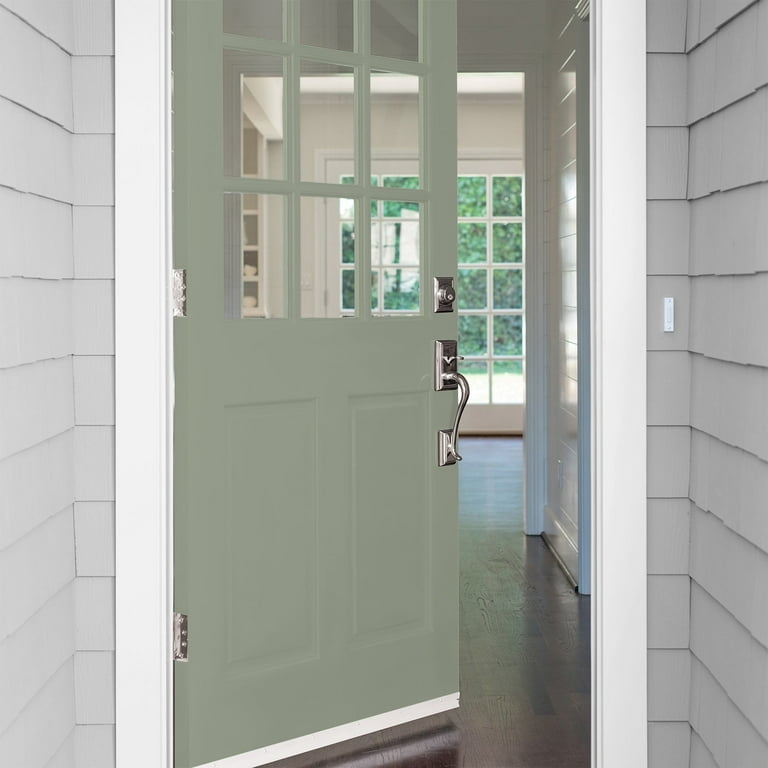 Glidden Exterior Paint + Primer: Sage/Green Tea Leaf, One Coat