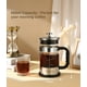 thumbnail image 5 of Cafetera de prensa francesa – Prensa de café de vidrio clásica de 21 onzas, cafetera de vidrio de borosilicato resistente al calor con filtros de desmontaje de 4 niveles, cafetera portátil de preparac, 5 of 5