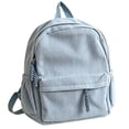 thumbnail image 4 of CUZIBR Striped Corduroy Backpack Lightweight Soft Casual Rucksack With Zipper Tassels Padded Adjustable Shoulder Straps Multi Compartment Book Bag For Students Daily School Shopping, 4 of 4