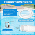 thumbnail image 2 of 3Pcs 1.25in Pool Hose,59in Long Accessory Pool Pump Hoses for 1-1/4in Diameter All Above Ground Pool Filter Pumps, 2 of 6