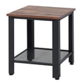 thumbnail image 1 of Patiojoy Table d'Extrémité Industrielle pour Café Table de Chevet avec Tablette Noir, 1 of 2