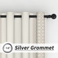thumbnail image 5 of Lfeey Beige Geometric Blackout Curtains, Thermal Insulated Room Darkening Grommet Window Drapes for Living Room, 42Wx96L, 2 Panels, 5 of 7
