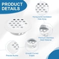 thumbnail image 3 of Uxcell Circular Air Vents, Round Mesh Hole Inclined Soffit Vent Stainless Steel Dual Panel Round Mesh Hole Louver White 29mm, 3 of 7