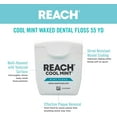 thumbnail image 5 of REACH Cool Mint Dental Floss, Plaque Remover for Teeth, Shred Resistant, Waxed, 55yd (Pack of 6), 5 of 7