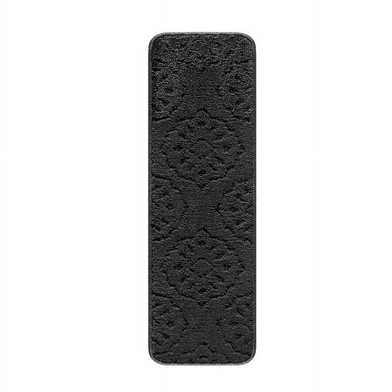 SussexHome Carpet Stair Treads for Wooden Steps - Indoor Staircase Step Treads with Thick Carpet & Pattern Design - Self Adhesive Safety Treads to Prevent Slipping - Pet & Kid-Friendly - 15-Pack