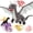 Dragon-Gray, variant on MorisMos 16.5in Cat Stuffed Animal Set, Large Gray Tabby Mommy Cat Plush with 3 Kittens