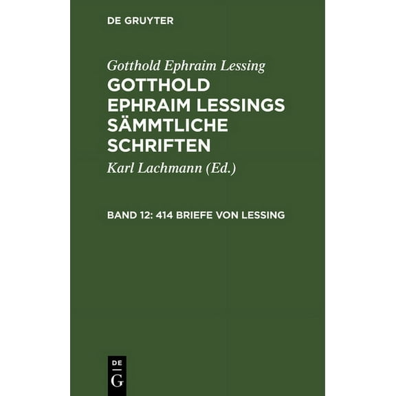 414 Briefe Von Lessing, (Hardcover)