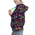 thumbnail image 2 of Wukai Skull mushroom colorful Print Womens Hoodies Fleece Sweatshirts Long Sleeve Sweaters Pullover Fall Outfits Winter Clothes-Medium, 2 of 7