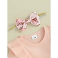 thumbnail image 6 of Suealasg Infant Girls Easter Outfit 3 6 9 12 18 Months Baby Girls Long Sleeve Sequin Print Romper Dress + Headband Set 0-18M Newborn Girl 2Pcs Summer Clothing, 6 of 9