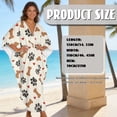 thumbnail image 7 of Xoenoiee Dog Paw Bone Heart Pattern Caftans for Women V-Neck Moomoo Dresses 70s Kaftan Dress Batwing Sleeve Bikini Cover up Lightweight Loungewear Maxi Dress, 7 of 7