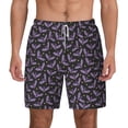thumbnail image 2 of Goofa Bat Purple Printed Men's Swim Trunks Board Shorts Quick Dry Mens Swimming Trunks with Compression Liner,Breathable Fit Hawaii Beach Shorts-Small, 2 of 9