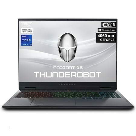 Thunderobot Radiant 16 Laptop, 16" WQXGA 165Hz, Intel i7-13650HX, GeForce 4060, 16GB RAM, 1TB SSD, Win 11