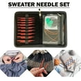 thumbnail image 2 of 1 Set Circular Needle Removable Aluminium Knitting Needles Set Handmade Crafts Comfortable Grip Festival Gift DIY Scarves Gloves, 2 of 6