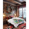 thumbnail image 4 of Merry Christmas Flannel Blanket for Bed,Travel and Camping, Xmas Tree Colorful Ball Winter Scenery Super Soft Cozy Blanket for All Seasons 40"x50", 4 of 6