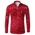 thumbnail image 3 of Men's Button-Down Shirts Men's Novelty Shirts Carnival Holiday Theme Shirt Button Down Shirts Big and Tall Dress Shirts Nightclub Prom Top Button Down Dress Shirt, 3 of 5