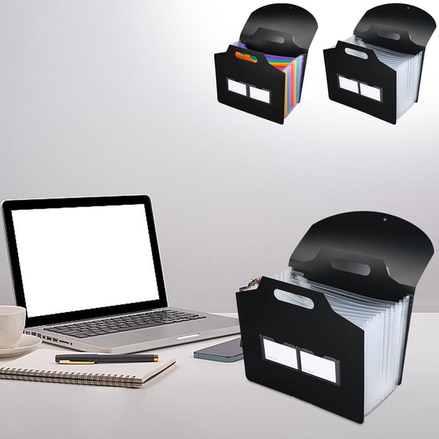 Xihbxyly Organizador de Archivos Portátil, Diseño Espacioso, 13 Compartimentos, Polipropileno Impermeable, Ideal para Oficina y Viajes de Negocios, 33 X 30 X 33 Cm