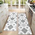 thumbnail image 4 of Kitchen Rugs Sets Of 2,Pawprints Argyle Anti Fatigue Kitchen Mat Rugs Non Slip Washable,Decorative Kitchen Floor Mats for Kitchen,Sink,Laundry,17"X47", 4 of 5
