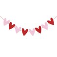 thumbnail image 6 of 3pcs Happy Valentines Photo Prop Valentine Banner Sign Happy Valentine's Day Ornament Valentine Party Decor Wedding Anniversary Party Supplies Heart Banner Heart Garland, 6 of 8