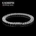 thumbnail image 3 of GQ KNOBSPIN D VVS1 Moissanite Cuban Bracelet Original s925 Sterling Silver Plated 18k White Gold with GRA Bracelets for Women Man, 3 of 6