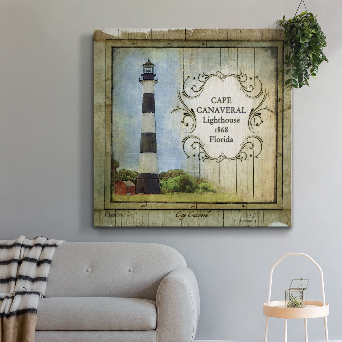Wexford Home Florida Lighthouse II-Premium Gallery Wrapped Canvas, 32" x 32" - Ready to Hang