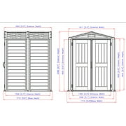 Duramax 5x5 YardMate Plus Plastic Vinyl Storage Shed w/ Molded Floor